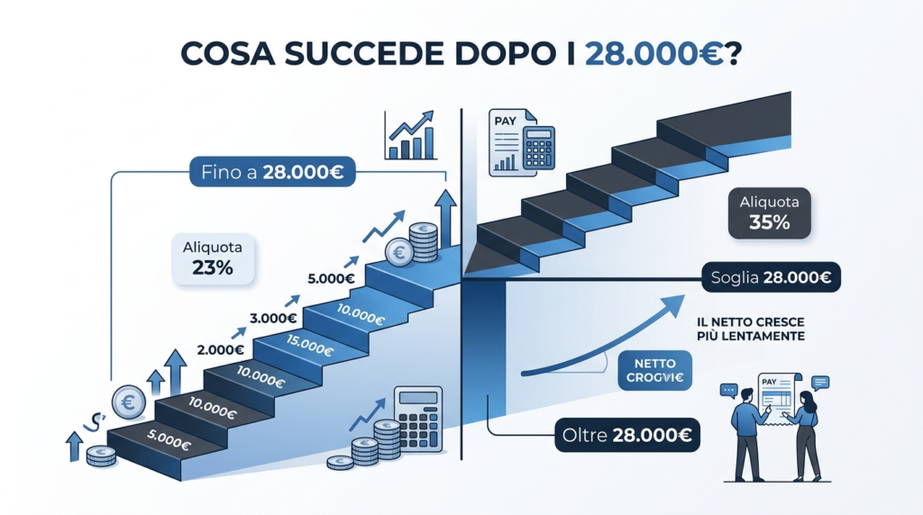 Infografica per Cosa Succede Dopo i 28.000€