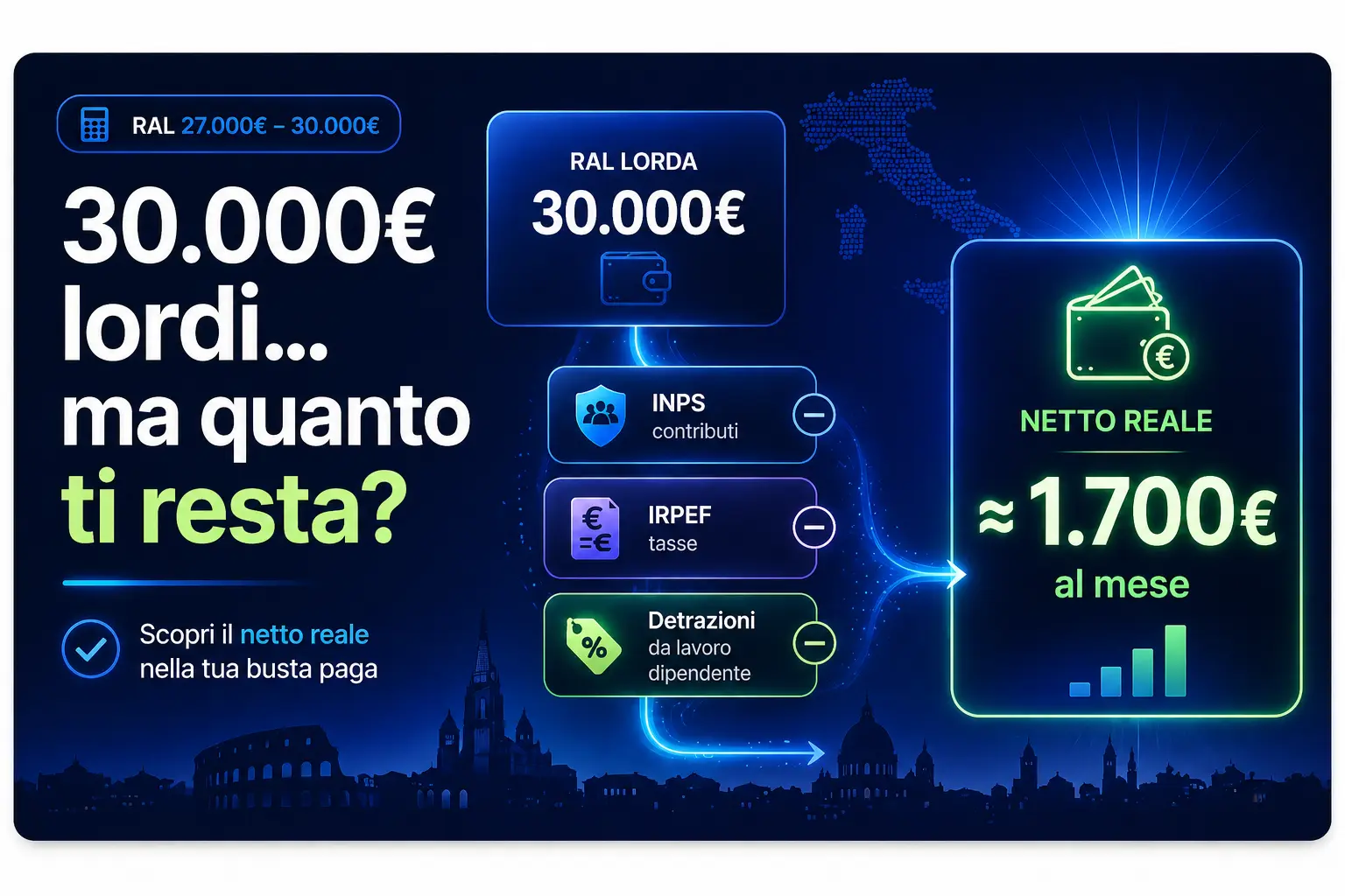 RAL da 27.000 a 30.000 Euro: Quanto Stipendio Netto Ricevi Ogni Mese?