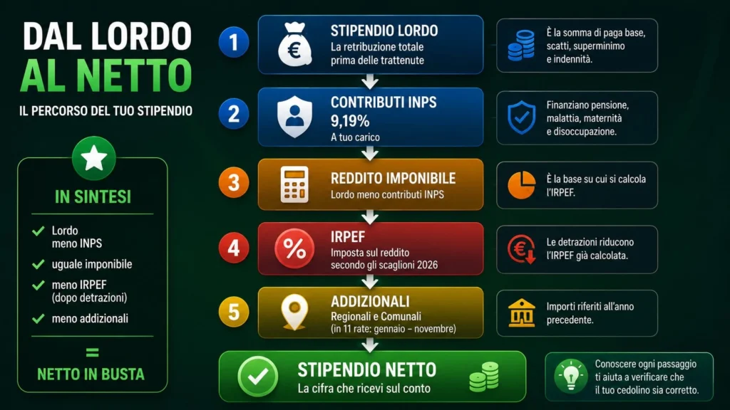 infografica per Dal Lordo al Netto