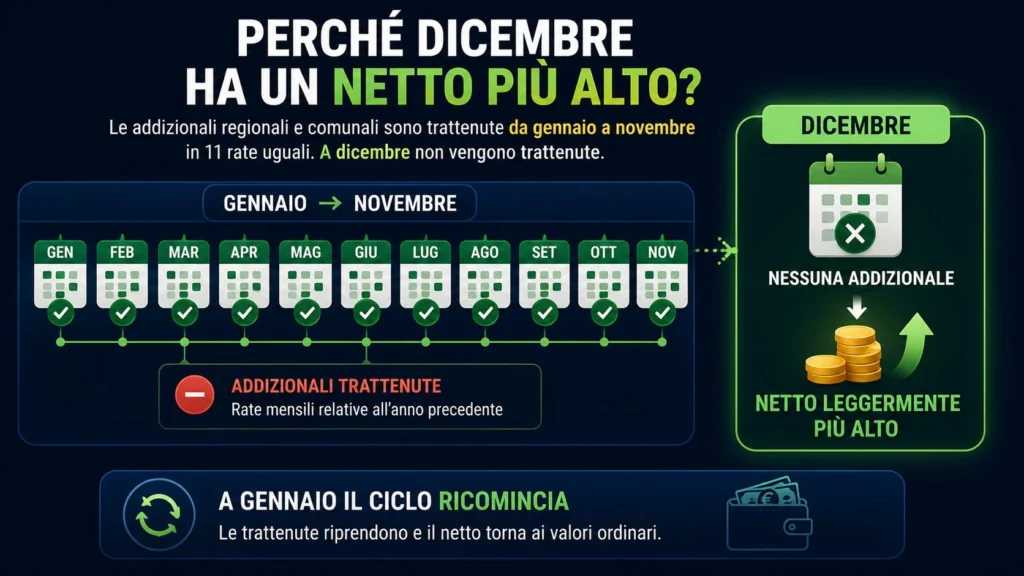 infografica per Perché Dicembre Ha un Netto Più Alto